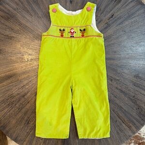 Southern Tots Smocked Santa & Reindeer Longall – 2T